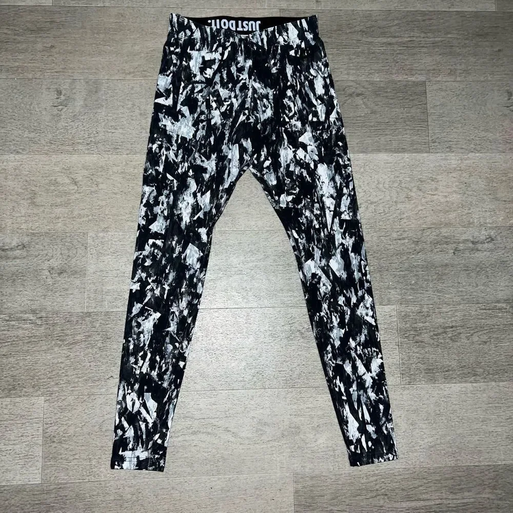 Nike, Leg-A-See Mishmash Leggings “Just Do It” Waist Cotton Blend Women’s Small
